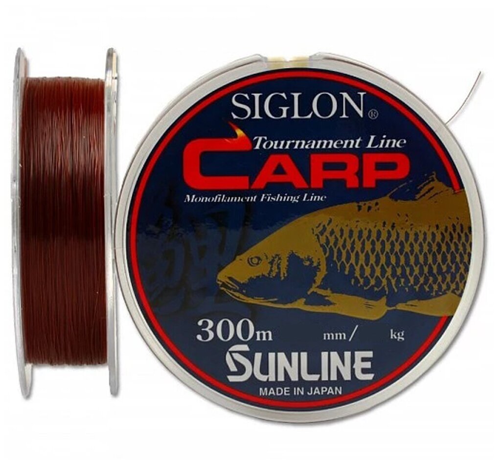 Леска Sunline Siglon Carp 300m (Matte Red Brown) #3.5/0.330mm 7,4kg