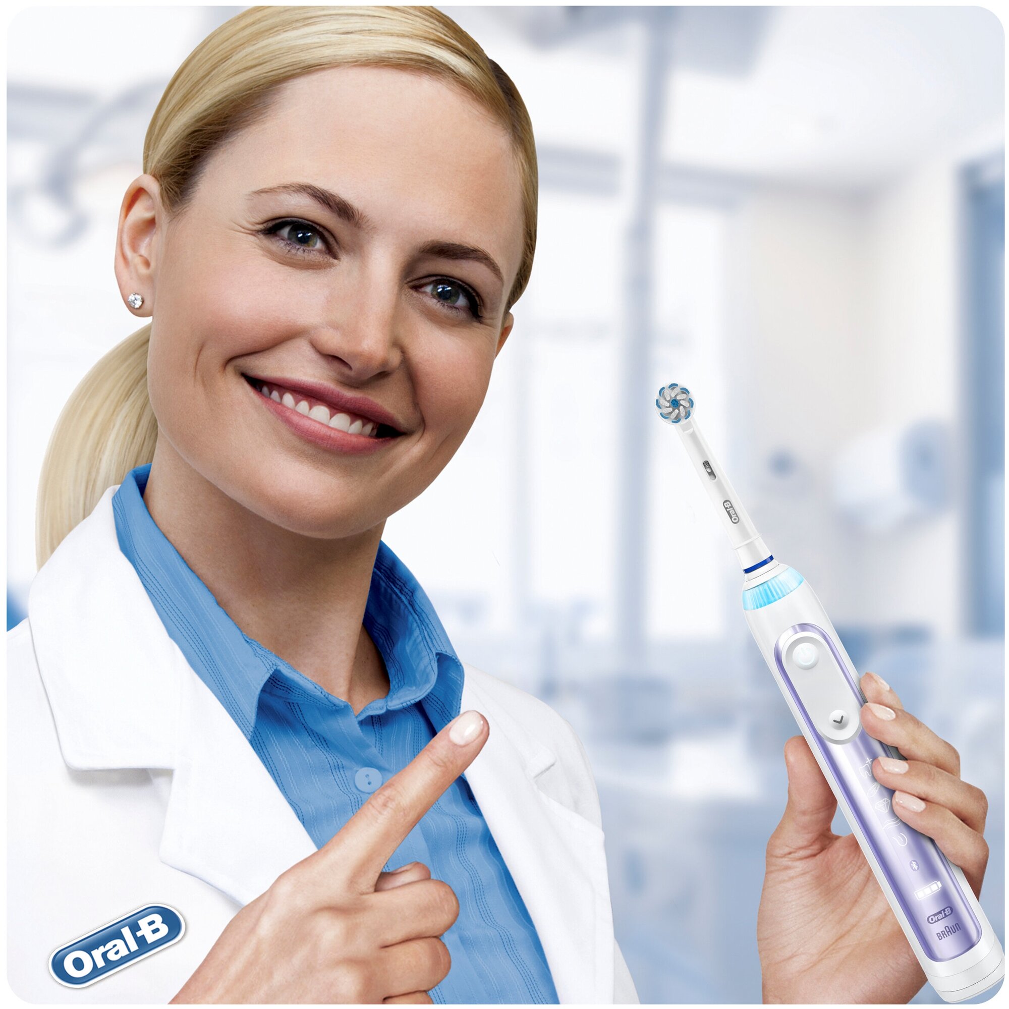 Электрическая зубная щетка Oral-B Genius 10000N D701.545.6XC, orchid purple - фотография № 10