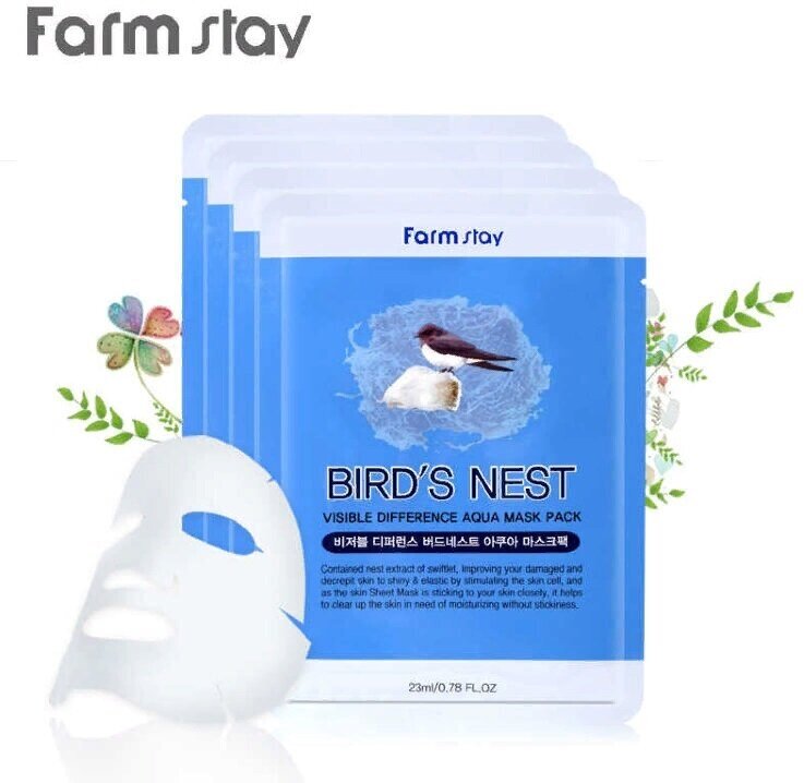Farmstay Тканевая маска с экстрактом ласточкиного гнезда, 23 мл (Farmstay) - фото №5