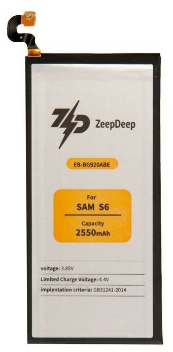 Аккумулятор (АКБ) ZeepDeep ASIA (EB-BG920ABE) для Samsung G920F/G920FD/S6/S6 Duos