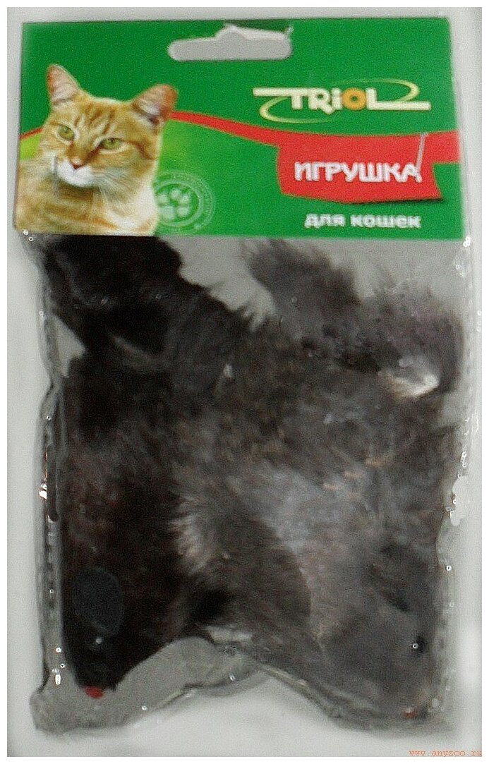 Триол Набор для кошек Мышь цветная 10см*2шт(пакет)