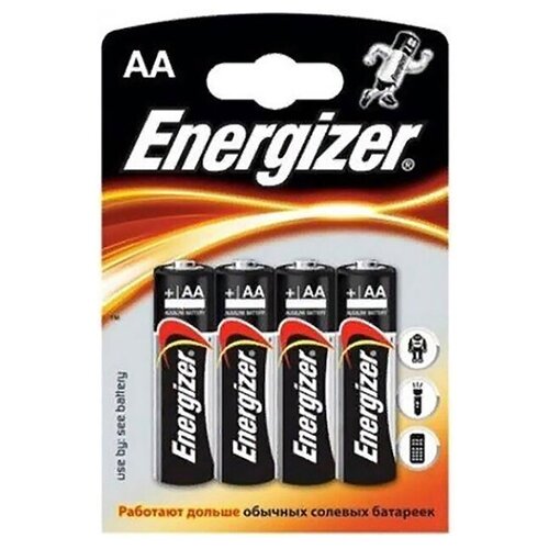 Батарейка AA щелочная Energizer LR06-4Bl MAX в блистере 4 шт. батарейка алкалиновая energizer max aa 1 5v упаковка 4 шт e300157105 energizer арт e300157105
