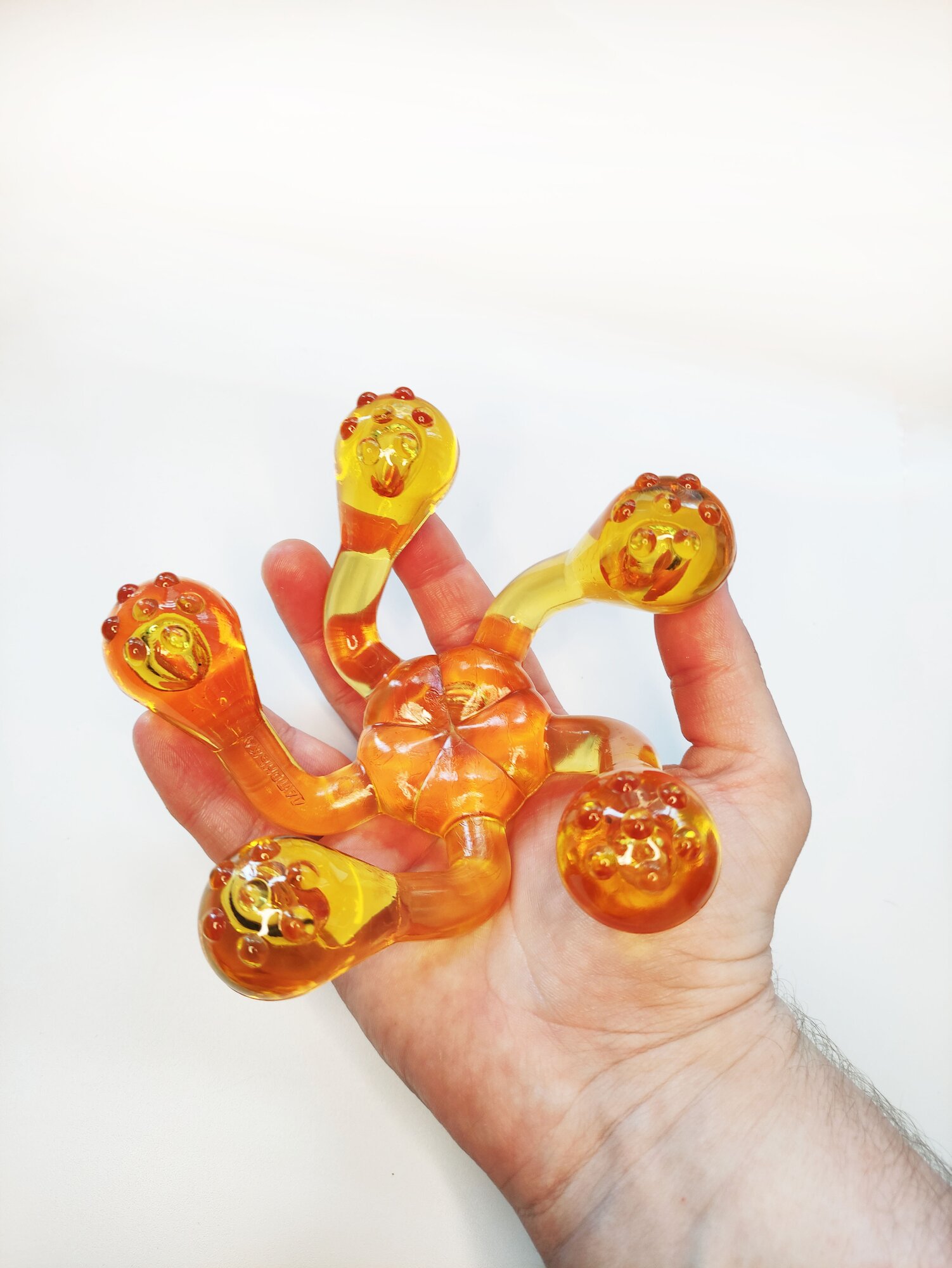 Массажер медицинский Лапонька-2 с шипами, механический для тела, от целлюлита, расслабляющий, оранжевый - фотография № 8