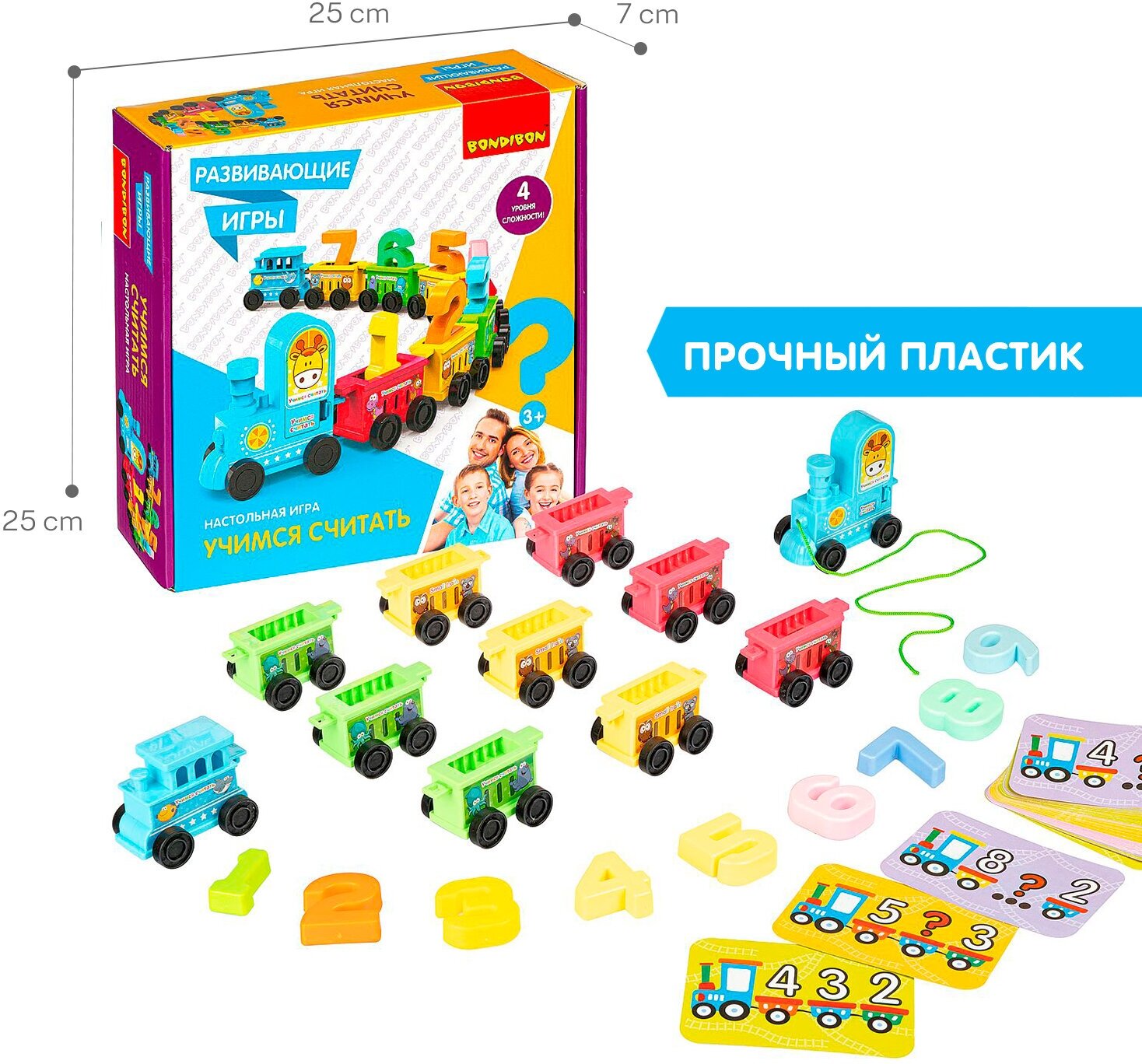 Игра развивающая настольная «Учимся считать» (ВВ4779) Bondibon - фото №4