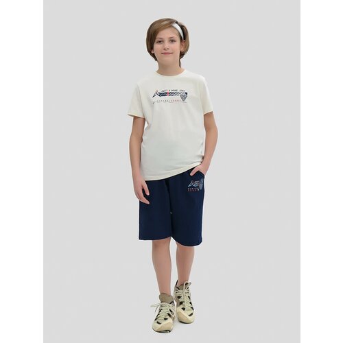 Комплект спортивный VITACCI TO10944-09 мальчики молочный 94% хлопок, 6% эластан футболка+шорты 134-140 (9/10)