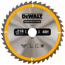 Пильный диск DeWALT Construction DT1953-QZ 216х30 мм