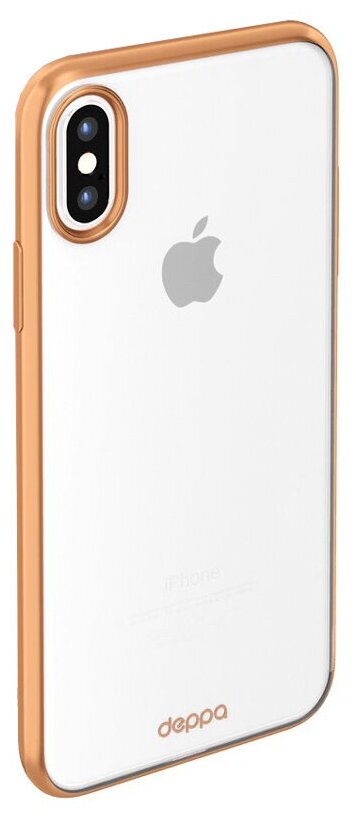 Чехол-крышка DEPPA Gel Plus Case для Apple iPhone X, золотой