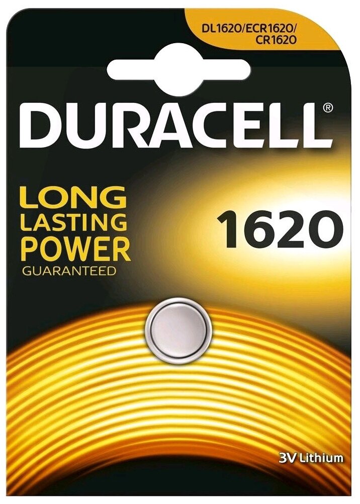 Батарея Duracell Lithium 1620-1BL CR1620 (1шт) 5007990 .