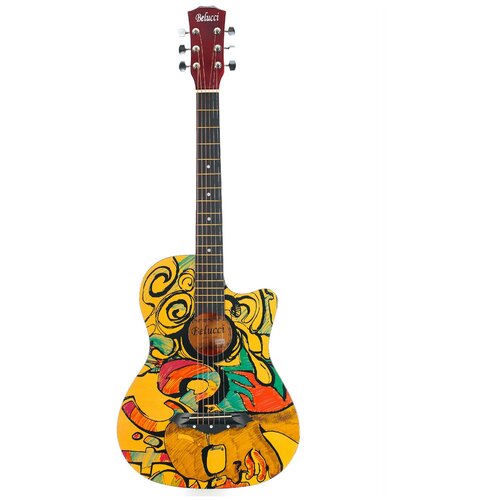 Акустическая гитара Belucci BC3840 1347 Lone желтый акустическая гитара belucci bc3840 1348 devil красный