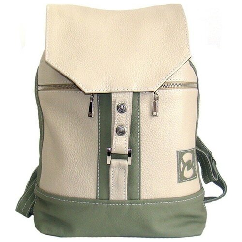 фото Рюкзак из натуральной кожи sofitone rm 002 p1/d7 светло-серый-оливковый