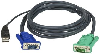 KVM кабель ATEN 2L-5202U / 2L-5202U, KVM кабель с интерфейсами USB, VGA и разъемом SPHD... ATEN 2L-5202U