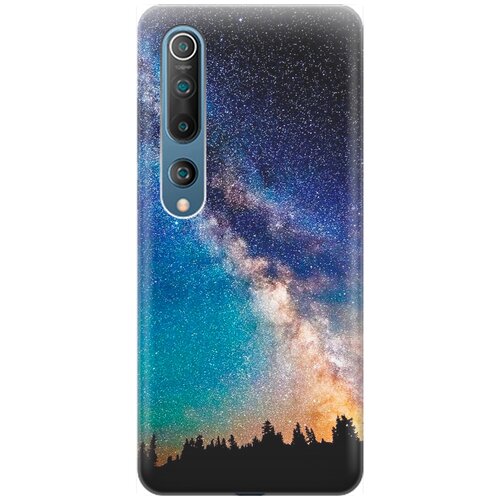 фото Силиконовый чехол на xiaomi mi 10 / сяоми ми 10 с принтом "лес и звезды" re:pa