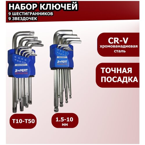 Набор ключей шестигранников и TORX