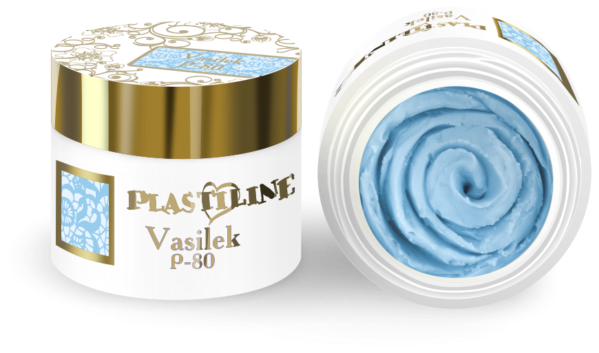 Гель-пластилин для лепки на ногтях, гель для дизайна, цвет нежно-голубой P-80 Vasilek, 5 мл.