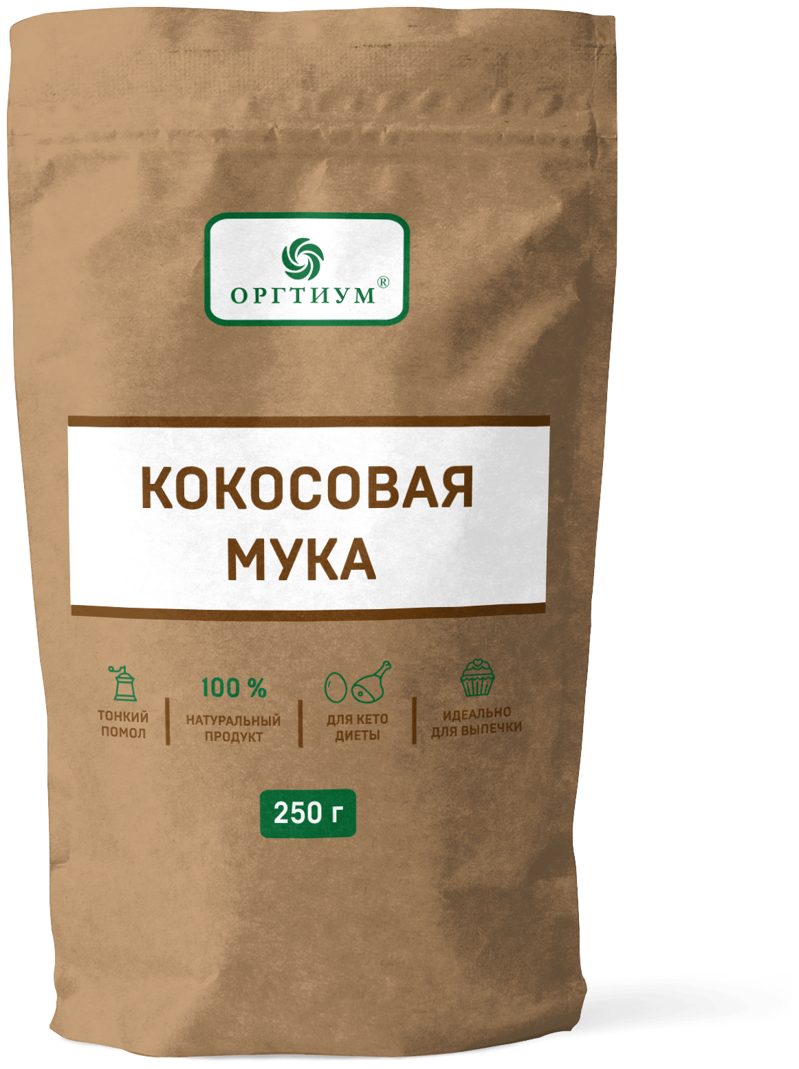 Кокосовая мука, Оргтиум 250 г