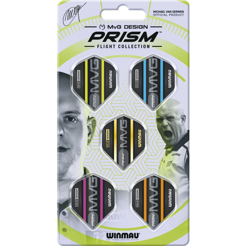 Набор из 5-ти комплектов (15шт) оперений Winmau MvG Prism Flight Collection 8137