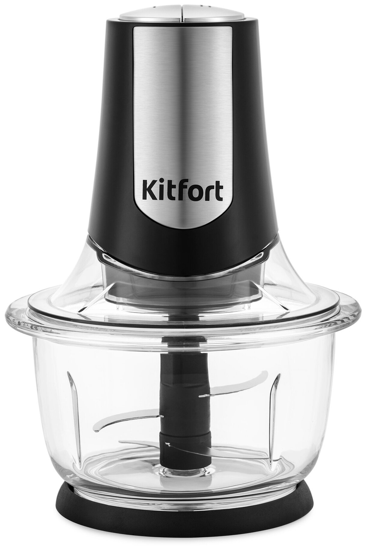Измельчитель электрический Kitfort КТ-1390 1.2л. 400Вт черный/серебристый