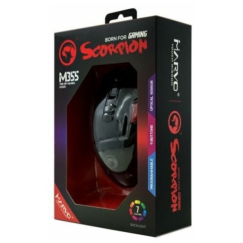 Мышь игровая проводная MARVO M355 9 кн 1200-7200dpi USB чёрный 20 96900₽