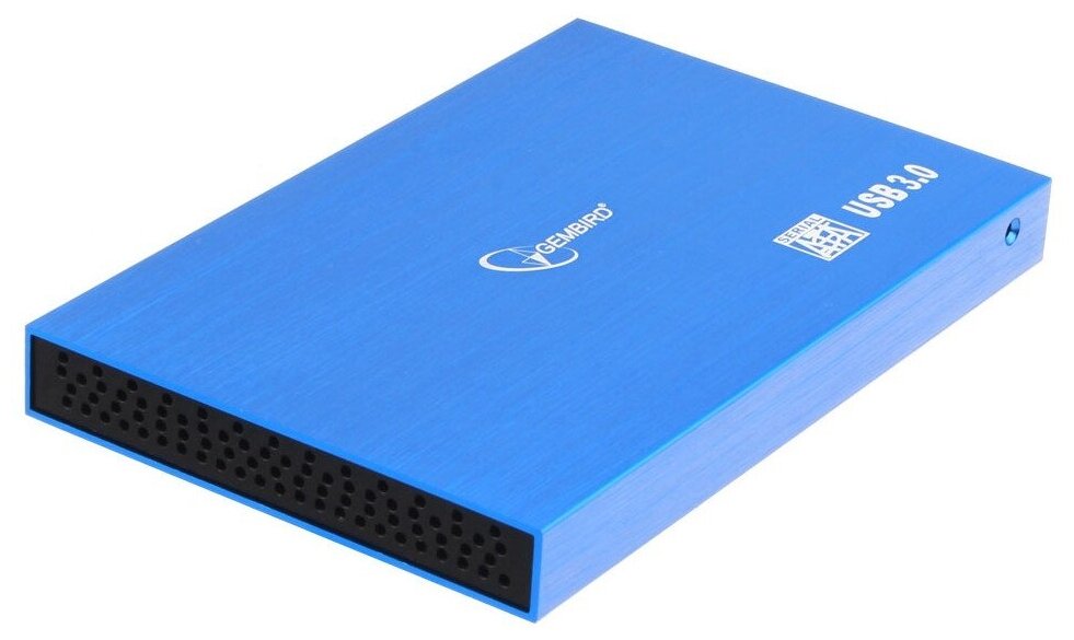 Gembird EE2-U3S-56 Внешний корпус 2.5" синий металлик, USB 3.0, SATA, алюминий