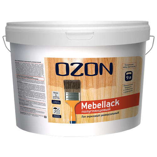 OZON MEBELLACK бесцветный, полуглянцевая, 9 кг, 9 л ozon финиш лак акриловый бесцветный полуглянцевая 9 кг 9 л