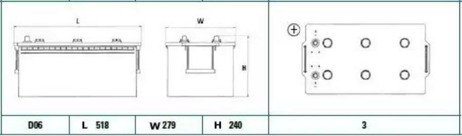 Аккумулятор EXIDE HEAVY Professional [12V 225Ah 1200A] EXIDE / арт. EG2253 - (1 шт)