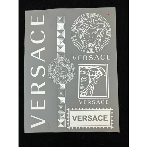 Термотрансфер Tite, термонаклейка на одежду VERSACE, Версаче медуза (бренд белый), размеры 15х21 см