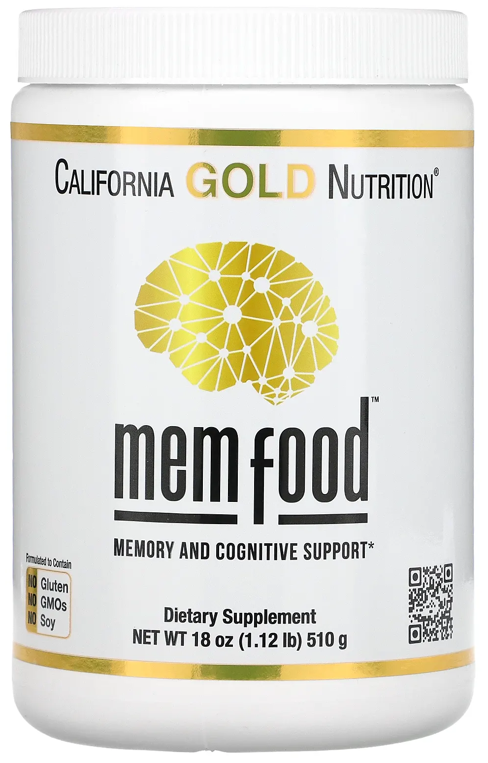 California Gold Nutrition, MEM Food, для поддержки памяти и когнитивных функций, 510 г