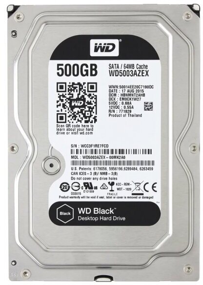 Жесткий диск Western Digital WD5003AZEX 500Gb SATA 3,5" HDD