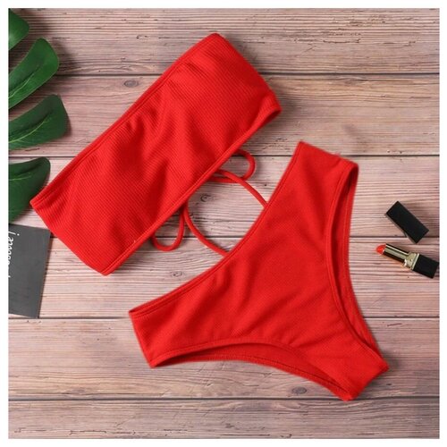 Купальник , размер L, красный