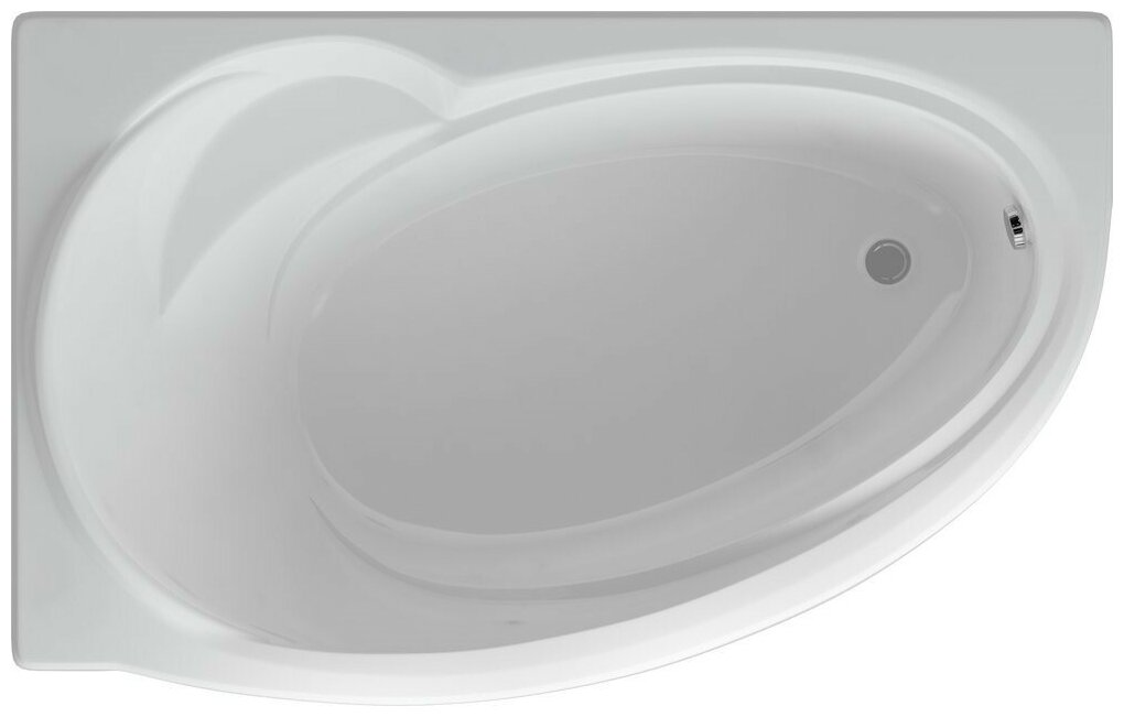 Акриловая ванна Aquatek Бетта 160х97 (левая, без гидромассажа, с фронтальным экраном)