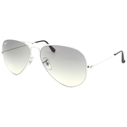 солнцезащитные очки ray ban ray ban rb 3025 003 3f rb 3025 003 3f серебряный голубой Солнцезащитные очки Ray-Ban, серебряный, серый