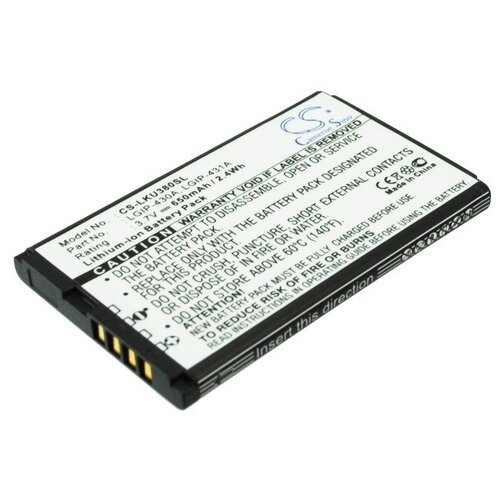 original lg kf300 phone battery for lg km380 kf300 km500 kf750 kt520 gm210 kf240 kf245 kf305 lgip 330g Аккумулятор Cameron Sino CS-LKU380SL для LG LGIP-430A, LGIP-431A 650 мАч для LG 300G черный