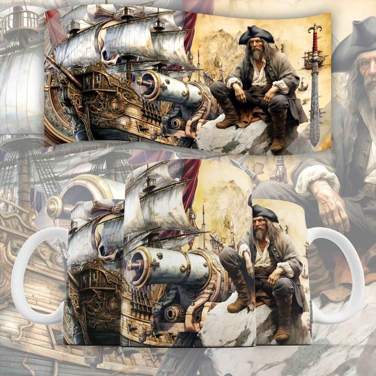 Кружка "Pirates / Пираты" Forte Print 330мл