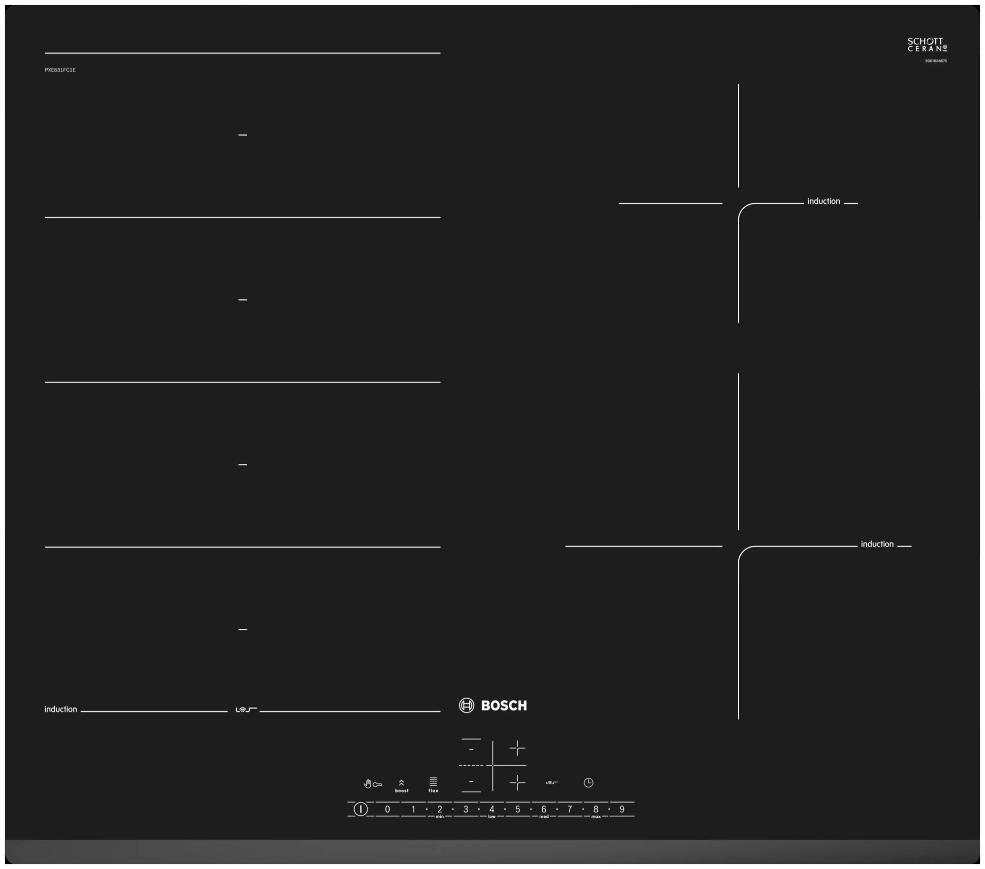 фото Индукционная варочная панель BOSCH PXE631FC1E