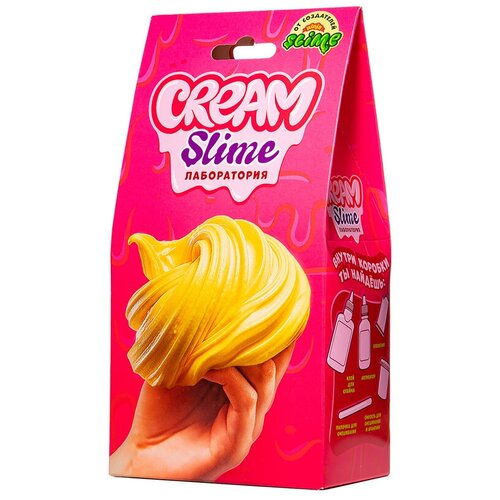 SLIME Лаборатория Cream Slime малый, 1 эксперимент, желтый