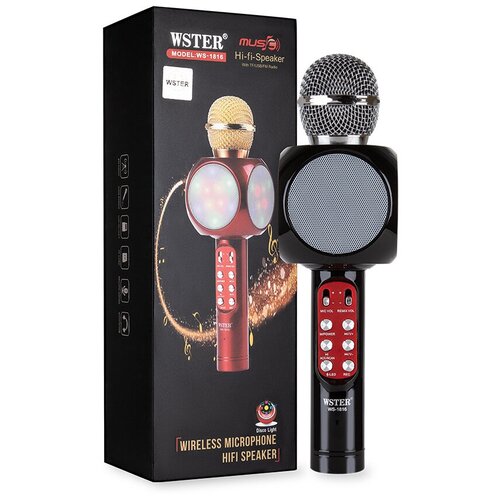 Караоке-микрофон-колонка SW-1816 WSTER Чёрный