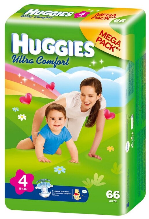 Подгузники Huggies Ultra Comfort 4 8-14кг 66шт