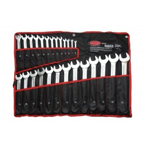 фото Набор гаечных ключей rockforce rf-5266p, 26 предм., серебристый