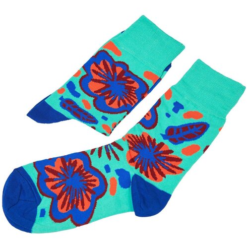 фото Носки st. friday психоделические цветы, размер 38-41 , разноцветный