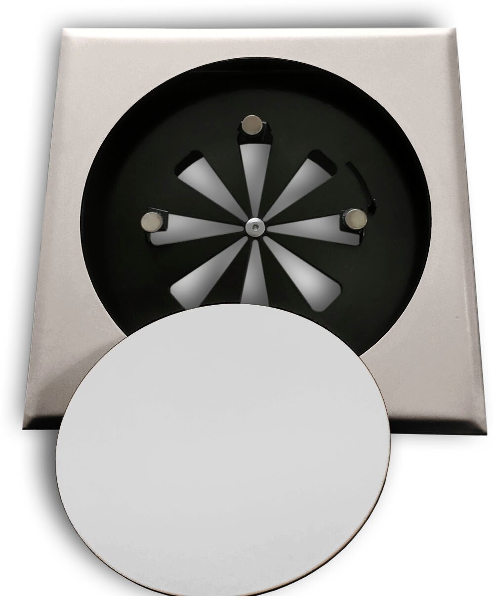 Диффузор приточно-вытяжной на магнитах регулируемый НД-150 декоративный металлический белый - фотография № 3