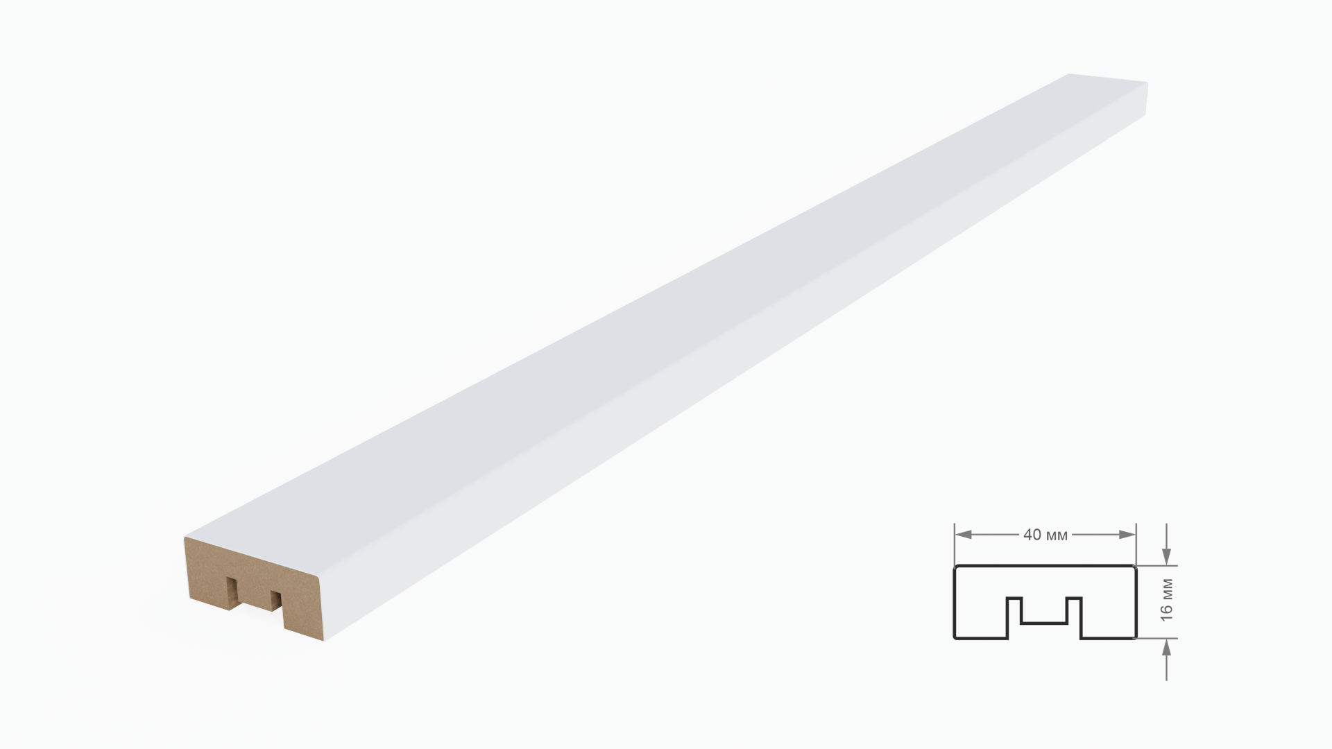 Декоративная рейка саваш МДФ 16*40*2800 мм арктик- 10 шт. - фотография № 2