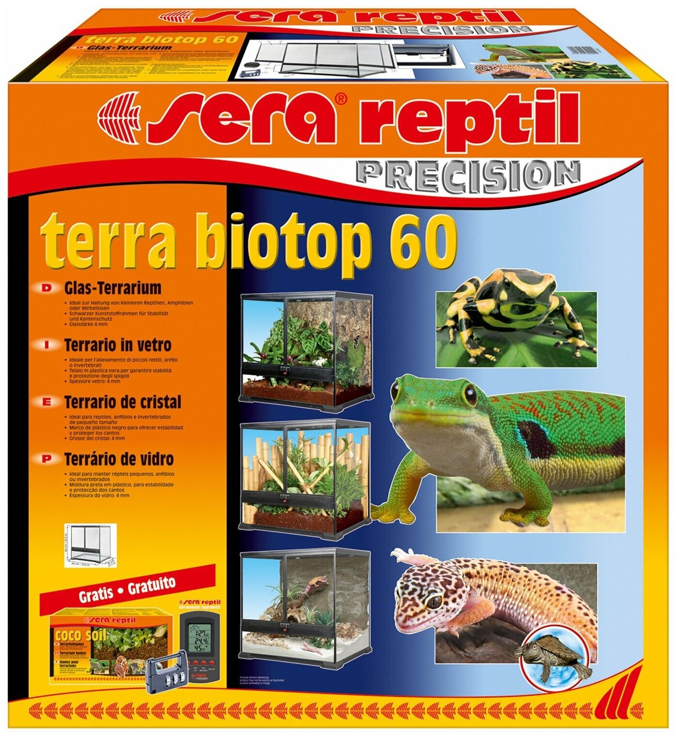 Террариум с оборудованием Sera BIOTOP REPTIL TERRA 60, 60×60×45 см