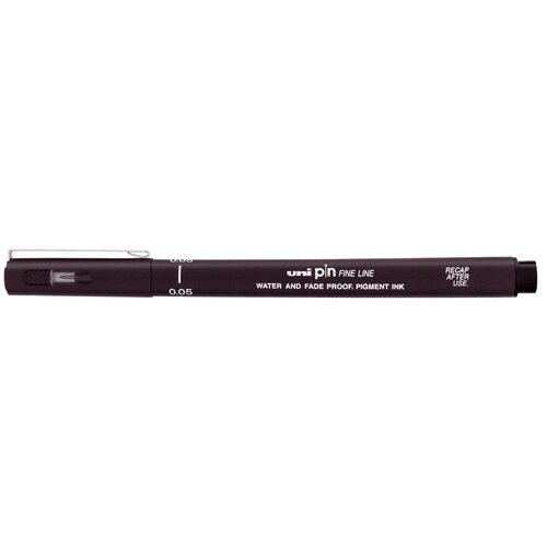 Uni Mitsubishi Pencil Ручка линер Fine Line 05, черный цвет чернил, 1 шт.