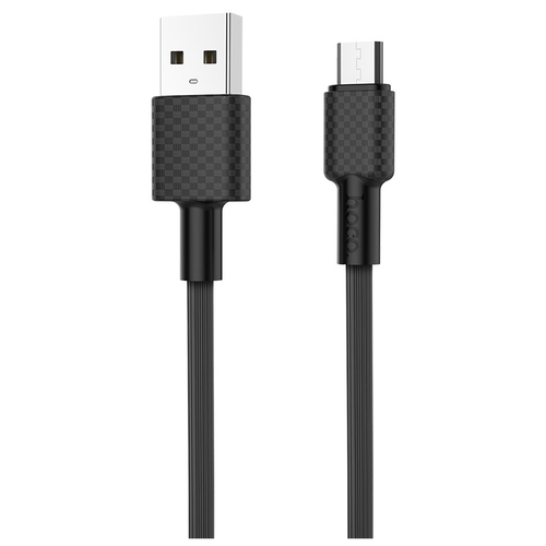 Кабель Hoco X29 Superior Style USB - microUSB, 1 м, 1 шт., черный блок питания сетевой 2 usb hoco c41a wisdom 2400mah пластик кабель микро usb цвет белый