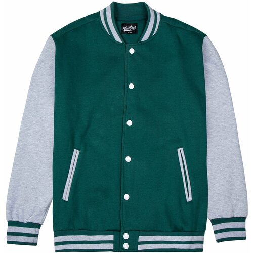 Толстовка Street Soul Бомбер трикотажный / Street Soul / Varsity Classic Jacket V 3, размер L, зеленый, серый рубашка street soul размер 175 l зеленый черный