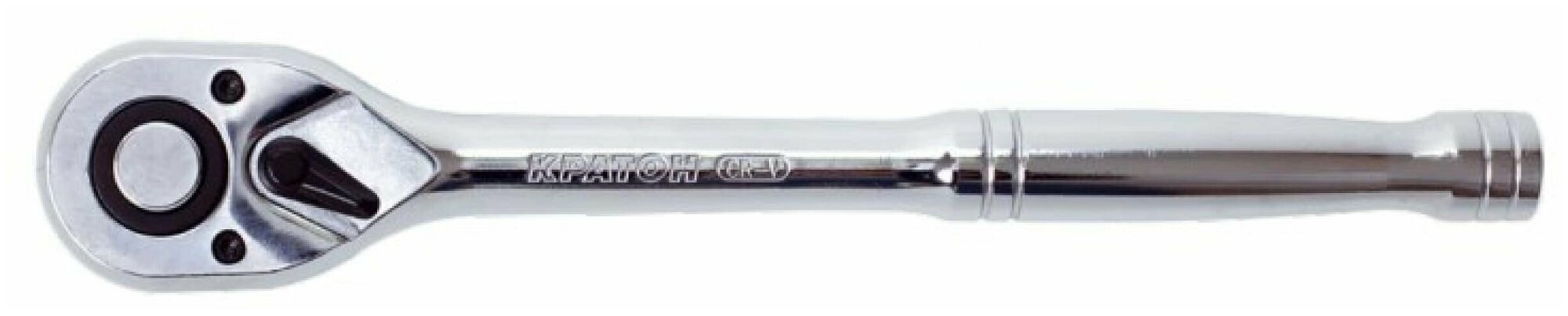 фото Ключ-трещотка Кратон с металлической ручкой 1/4" CrV (72зуб.) 2 28 04 010