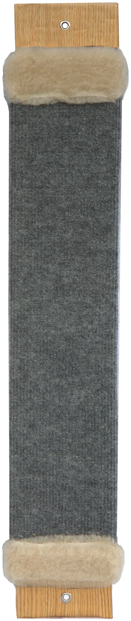 Когтеточка для кошек доска настенная из ковролина с искусственным мехом, 68x12,5 см