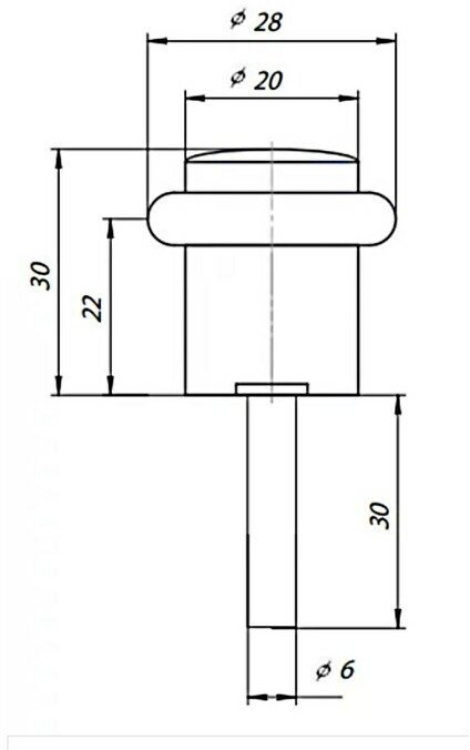 Упор дверной Apecs DS-0013-GM