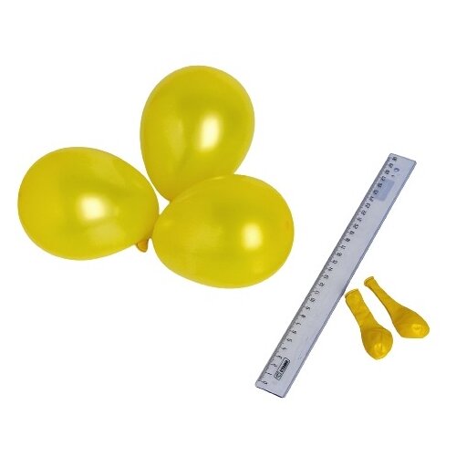 фото Шар латексный 5", металл, набор 100 шт, цвет желтый 4986429 leti