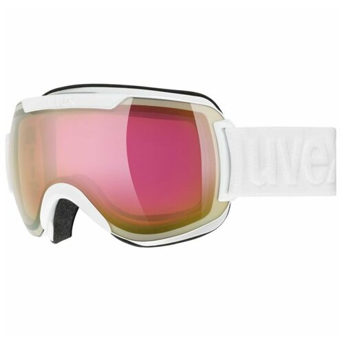 Сноубордическая, лыжная маска uvex Downhill 2000 FM, white/mirror pink rose